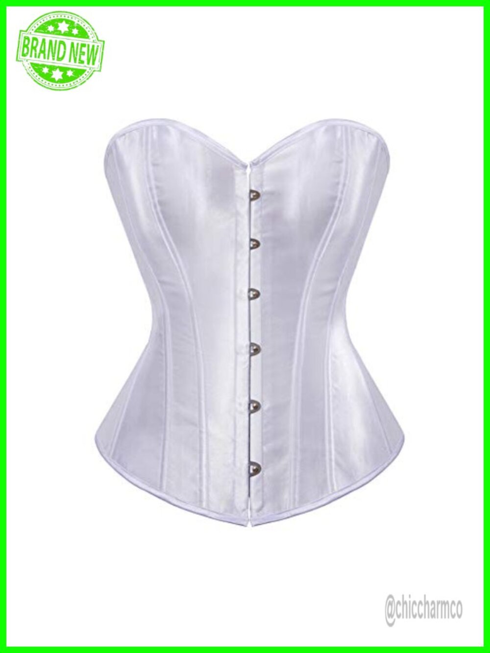 Women's Overbust Corset Satin Lace-Up Renaissance Gothic Costume